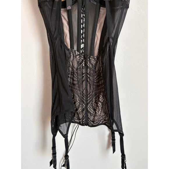 Victorias Secret Lace Mesh Garter Corset Bustier Romantic Sexy Grunge Fairycore - Picture 5 of 9